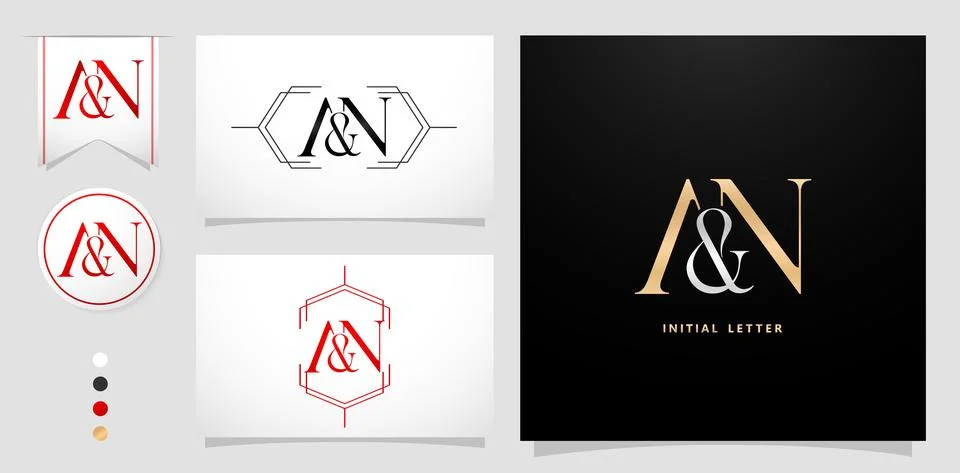 AN monogram Illustrazione stock