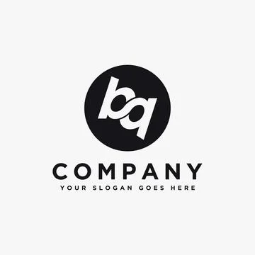 Monogram infinity letter bq logo icon vector template on black background Stock Illustration
