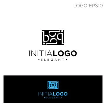 Monogram initial bb ,b, b logo template black color vector illustration Stock Illustration