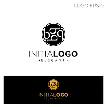 Monogram initial bb ,b, b logo template black color vector illustration Stock Illustration