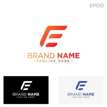 Monogram initial e, e logo template black color vector illustration Stock Illustration