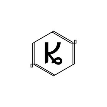 Monogram initial k logo design concept template Stock Illustration