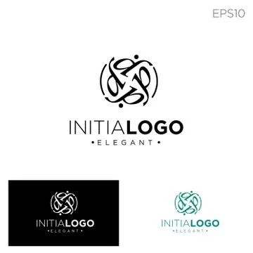 Monogram initial p, pp, p logo template black color vector illustration Stock Illustration