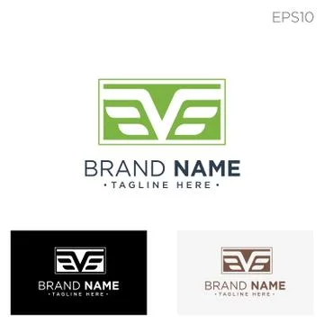 Monogram initial ve, ve logo template black color vector illustration Illustrazione stock