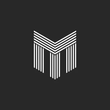 Monogram initials TM or MT letters logo, overlapping two letter M and T busin Stock Illustration