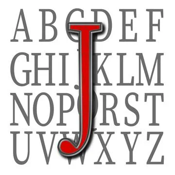 Monogram J Design: stony Stock Illustration