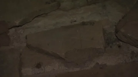 Monogram of Jesus Christ, Catacombe di San Callisto, Rome, Italy Video stock 326506532