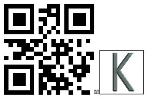 Monogram K QR code Stock Illustration