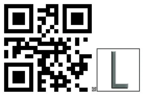 Monogram L QR code 스톡 일러스트