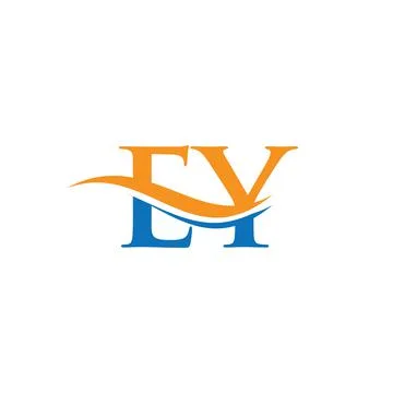 Monogram letter EY logo design Vector. EY letter logo design with modern tren Stock Illustration