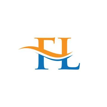 Monogram letter FL logo design Vector. FL letter logo design with modern tren Stock Illustration