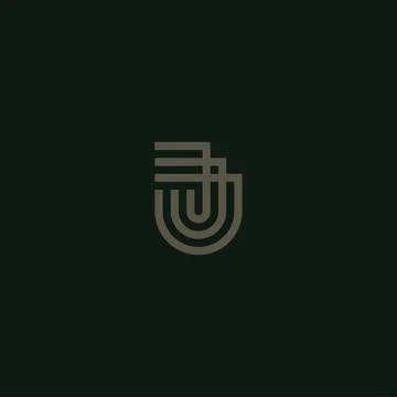 Monogram letter J logo design Stock Illustration