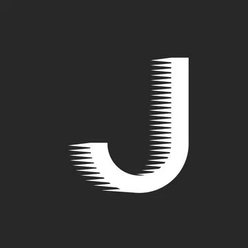 Monogram letter J logo with fast motion rays effect, identity creative tech.. Stock Illustration