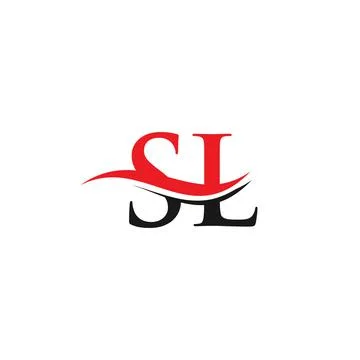 Monogram letter SL logo design Vector. SL letter logo design with modern tren Stock Illustration