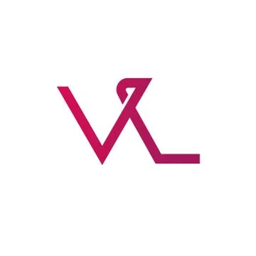Monogram letters V, L logo. Design template elements. Illustrazione stock