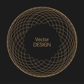 Monogram line vintage frame Stockillustratie