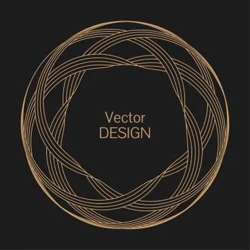 Monogram line vintage frame Illustration