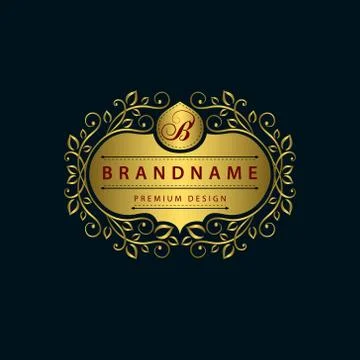 Monogram logo. Abstract style. Letter emblem B Stock-Illustration