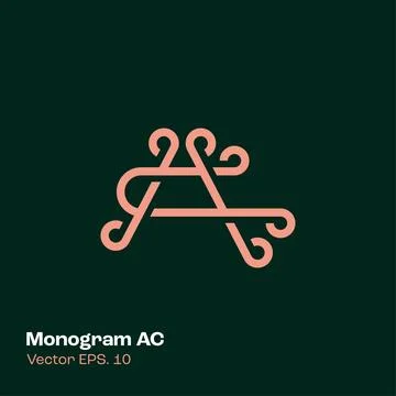 Monogram Logo AC Illustrazione stock