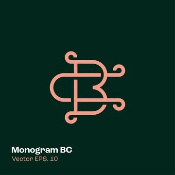 Monogram Logo BC Stock Illustration