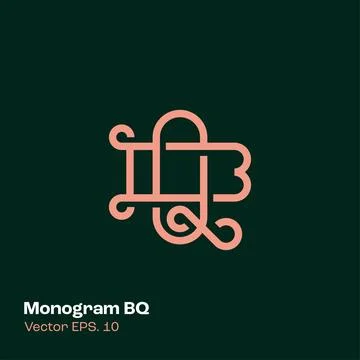 Monogram Logo BQ Stock Illustration
