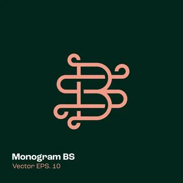 Monogram Logo BS Stock Illustration