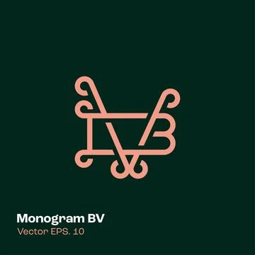 Monogram Logo BV Stock Illustration
