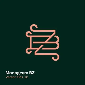 Monogram Logo BZ Stock Illustration