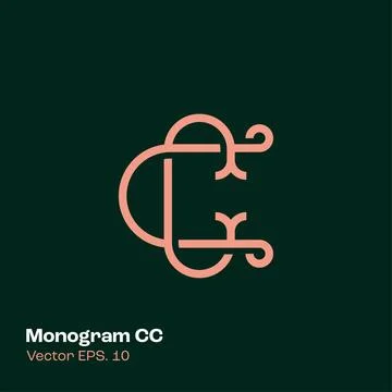 Monogram Logo CC Stock Illustration