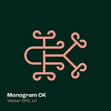 Monogram Logo CK Stock Illustration