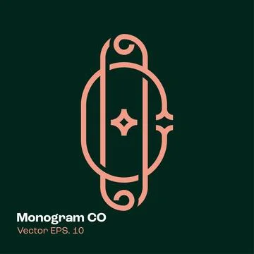 Monogram Logo CO Stock Illustration
