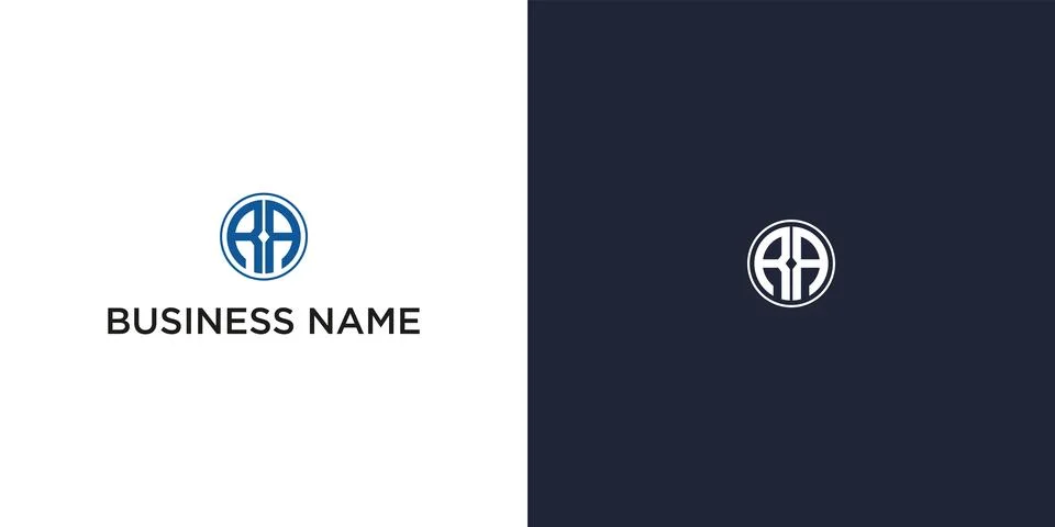 Monogram logo design Stock Illustration