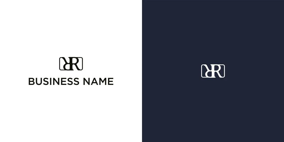 Monogram logo design Stock Illustration