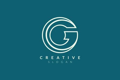 Monogram logo design letter G. Simple and modern initial vector design for bu Stock Illustration
