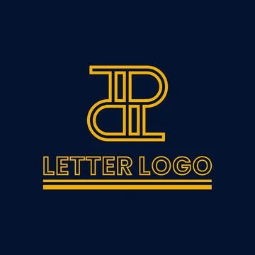 Monogram logo, letter logo, Stock Illustration