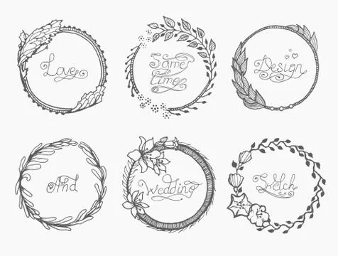 Monogram  luxury logo Stock Illustration