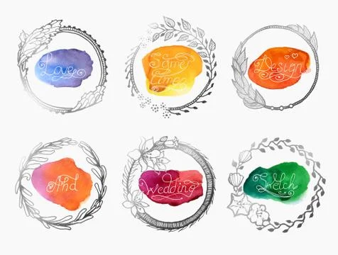 Monogram  luxury logo Stock Illustration