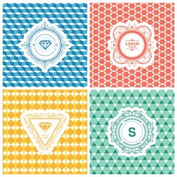 Monogram luxury logo Stock Illustration