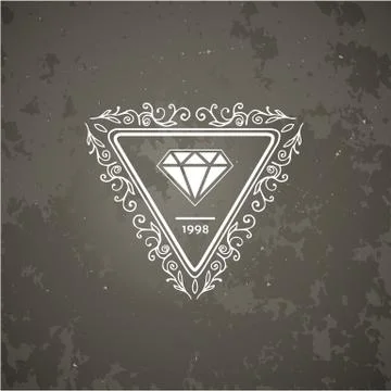 Monogram  luxury logo template Stock Illustration