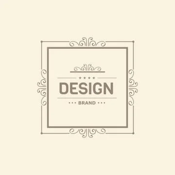 Monogram  luxury logo template Stock Illustration