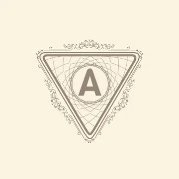 Monogram  luxury logo template Illustrazione stock