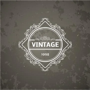 Monogram  luxury logo template Stock Illustration