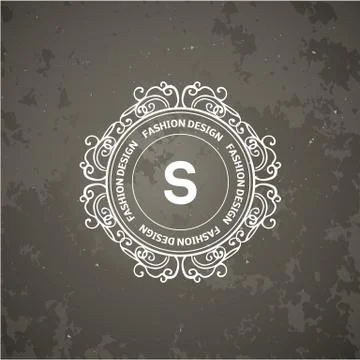 Monogram  luxury logo template Stock Illustration