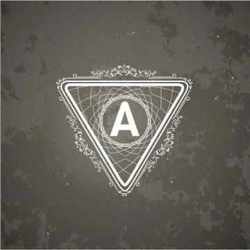 Monogram  luxury logo template Stock Illustration