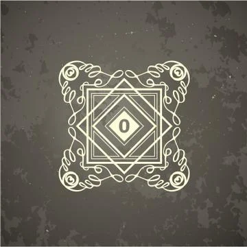 Monogram  luxury logo template Stock Illustration