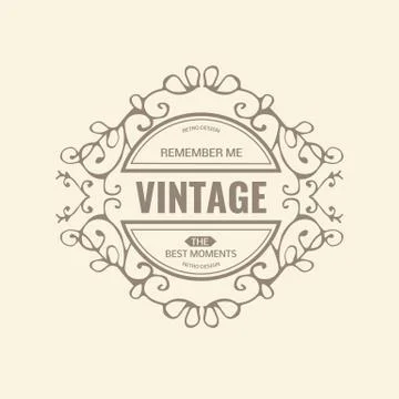 Monogram  luxury logo template Stock Illustration