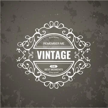 Monogram  luxury logo template Stock Illustration