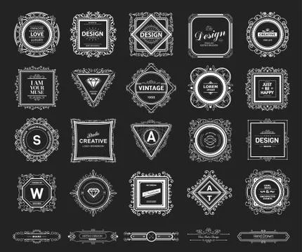 Monogram  luxury logo template Stock Illustration