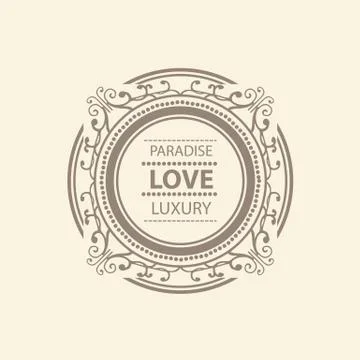 Monogram  luxury logo   template Stock Illustration