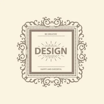 Monogram  luxury logo   template Stock Illustration